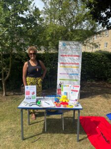 Focusing Minds CIC community mental health and wellbeing information stand