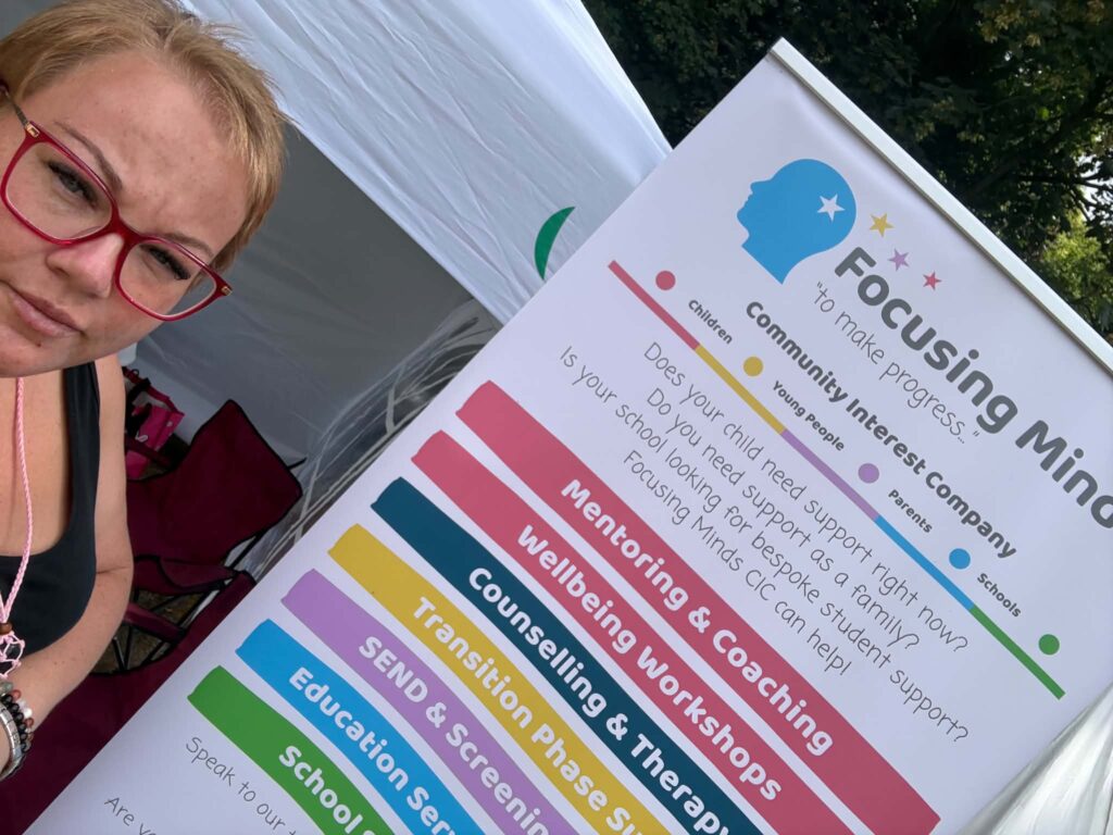 Focusing Minds CIC mental health and wellbeing information at a community event