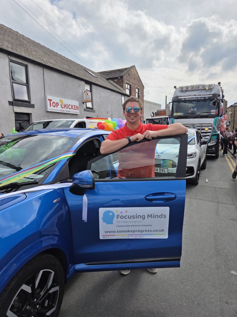 Andy from Focusing Minds at the Ossett and Gawthorpe Maypole Parade